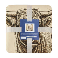 Highland Cow Campfire Sherpa Throw