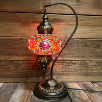 Handmade Half a Heart Turkish Lamps - Red