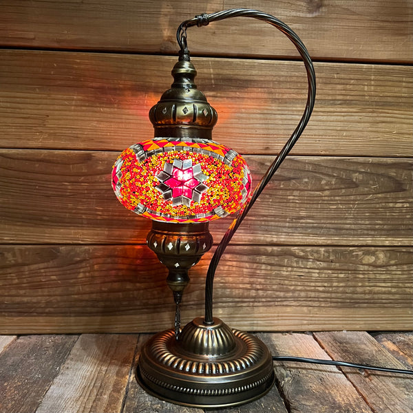 Handmade Half a Heart Turkish Lamps - Red