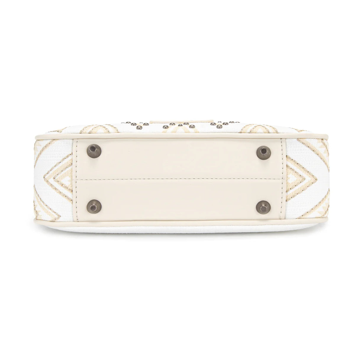 Wrangler Aztec Studded Shoulder Bag With Mini Pouch Beige