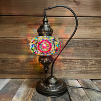 Handmade Half a Heart Turkish Lamps - Dark Multicolor