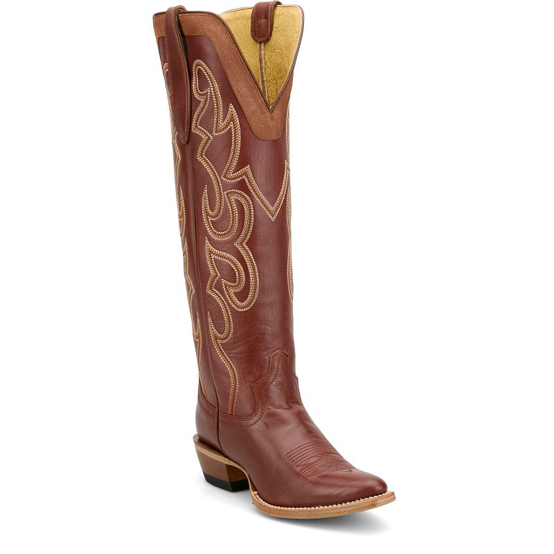 Justin Ada Red Western Cowgirl Boot