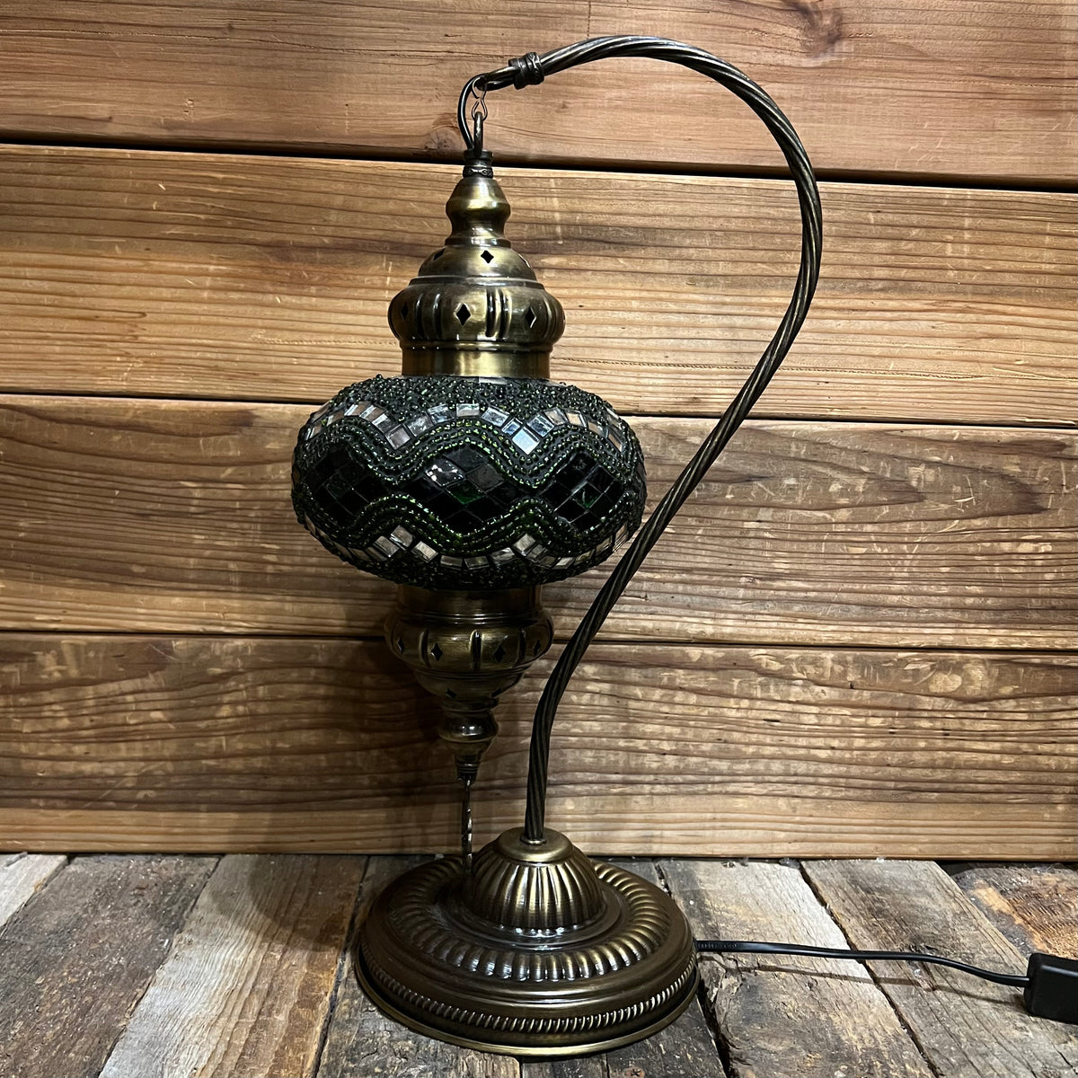 Handmade Half a Heart Turkish Lamps - Green