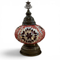 7” Turkish Table Lamp Red