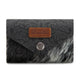 Wrangler Cowhide Floral Tooled Card Holder