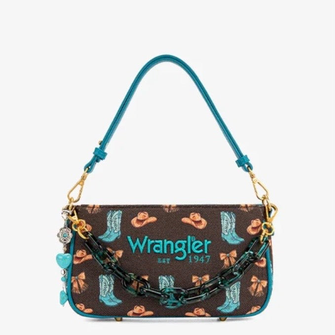 Wrangler Rodeo Icons Western Baguette Shoulder Bag