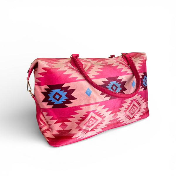 Pink Aztec Duffel Bag