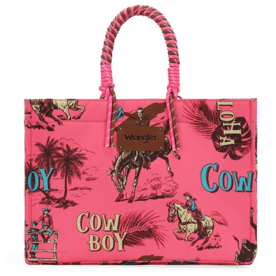 Wrangler Cowboy Print Tote Bag
