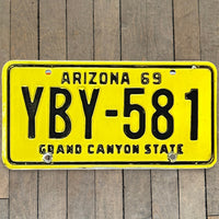 Arizona License Plate- Yellow