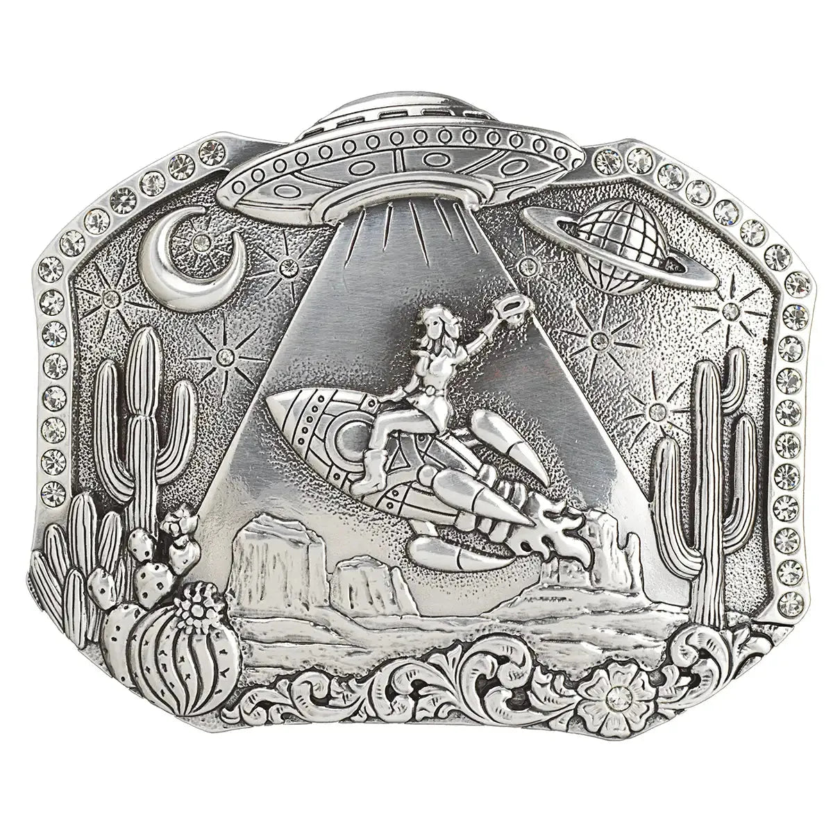 Blazin Roxx Cosmic Cowgirl Rhinestone Buckle