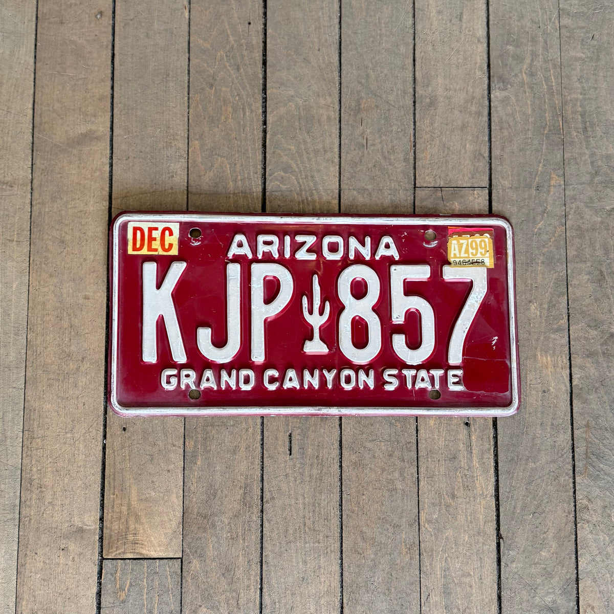 Arizona License Plate- Red
