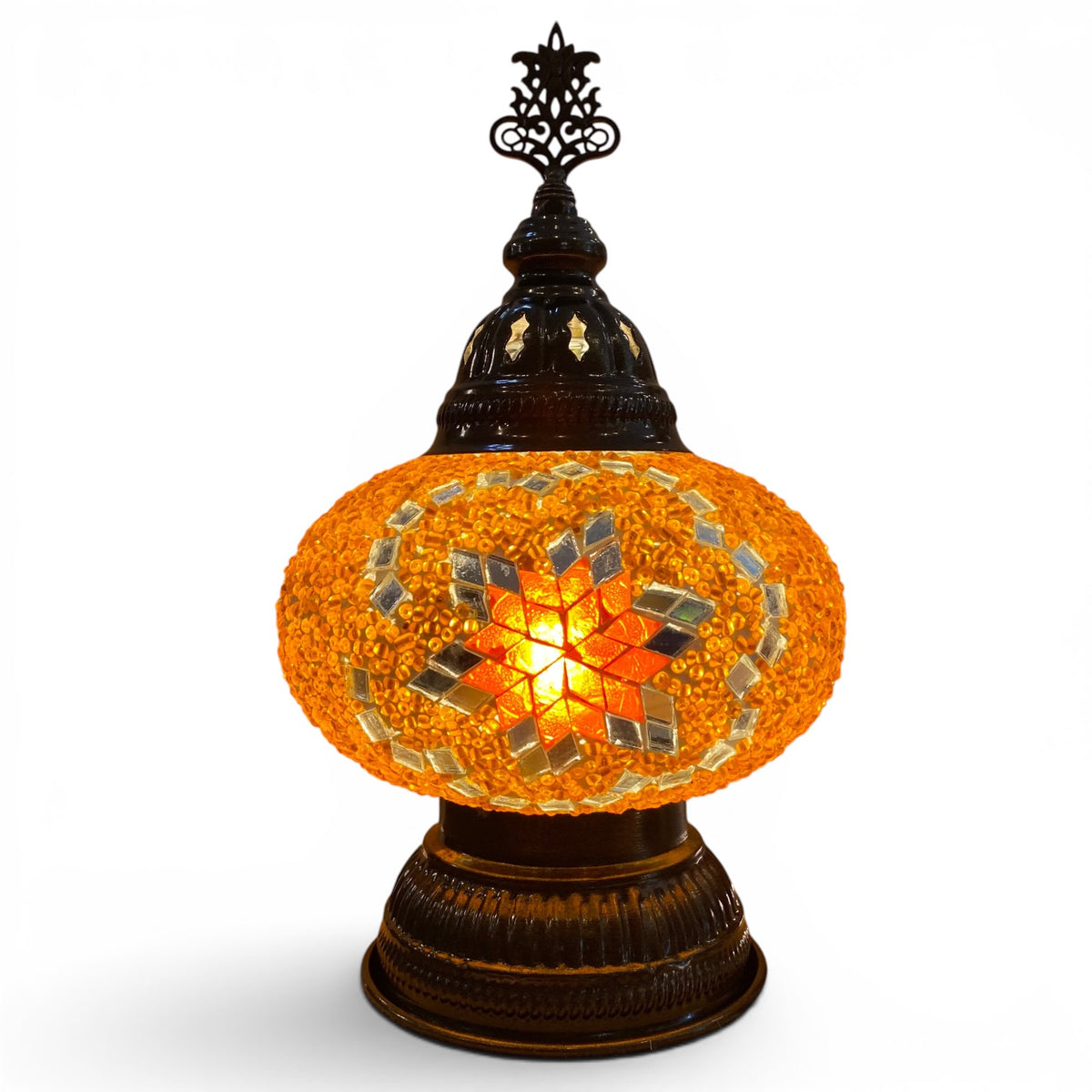 7” Turkish Table Lamp Orange