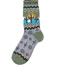 Southwestern Arizona Cactus Print Socks