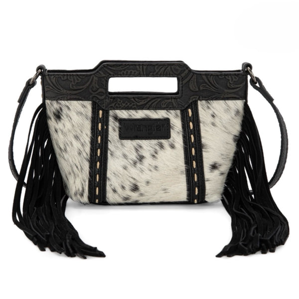 Genuine Cowhide Top Handle Fringe Crossbody