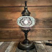 Handmade Half a Heart Turkish Lamps - White