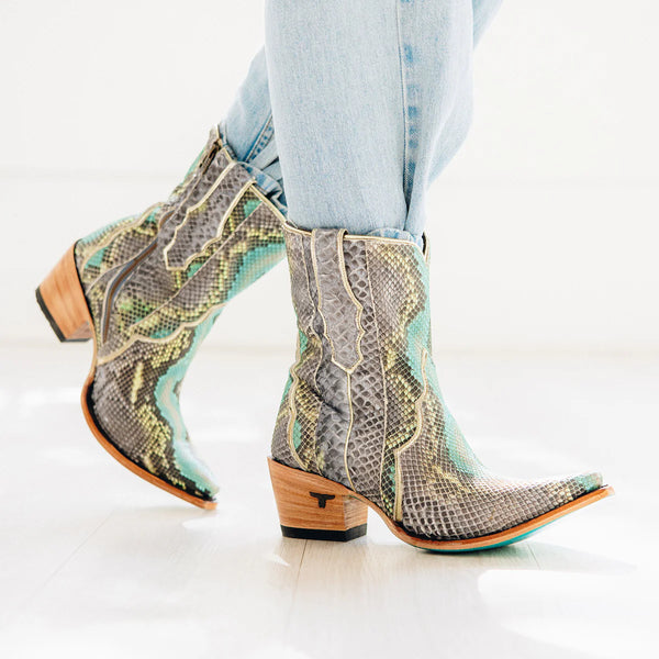 VICKSON EXOTIC BOOTIE - BLUE WATERCOLOR