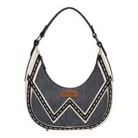 Wrangler Contrast Stitch Chevron Hobo Shoulder Bag