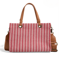 LEE Striped Canvas Carry-All Tote Bag