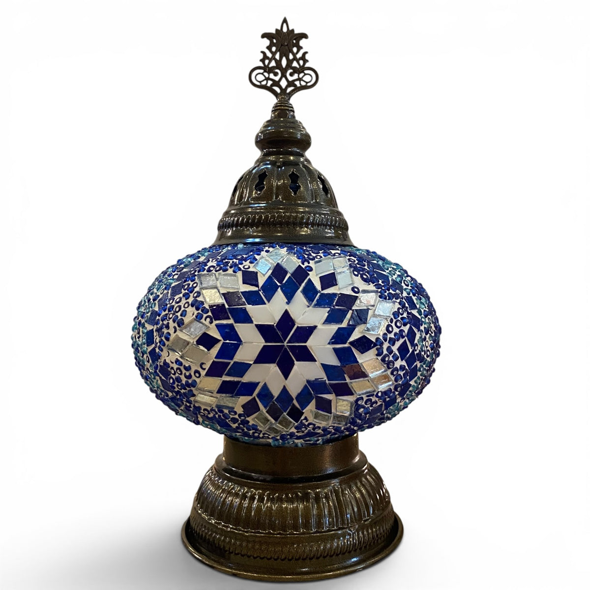 7” Turkish Table Lamp Blue