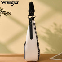 Wrangler Contrast Stitch Chevron Hobo Shoulder Bag
