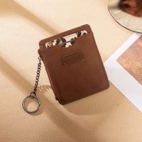Small Card Case Keychain With Detachable Card Holder