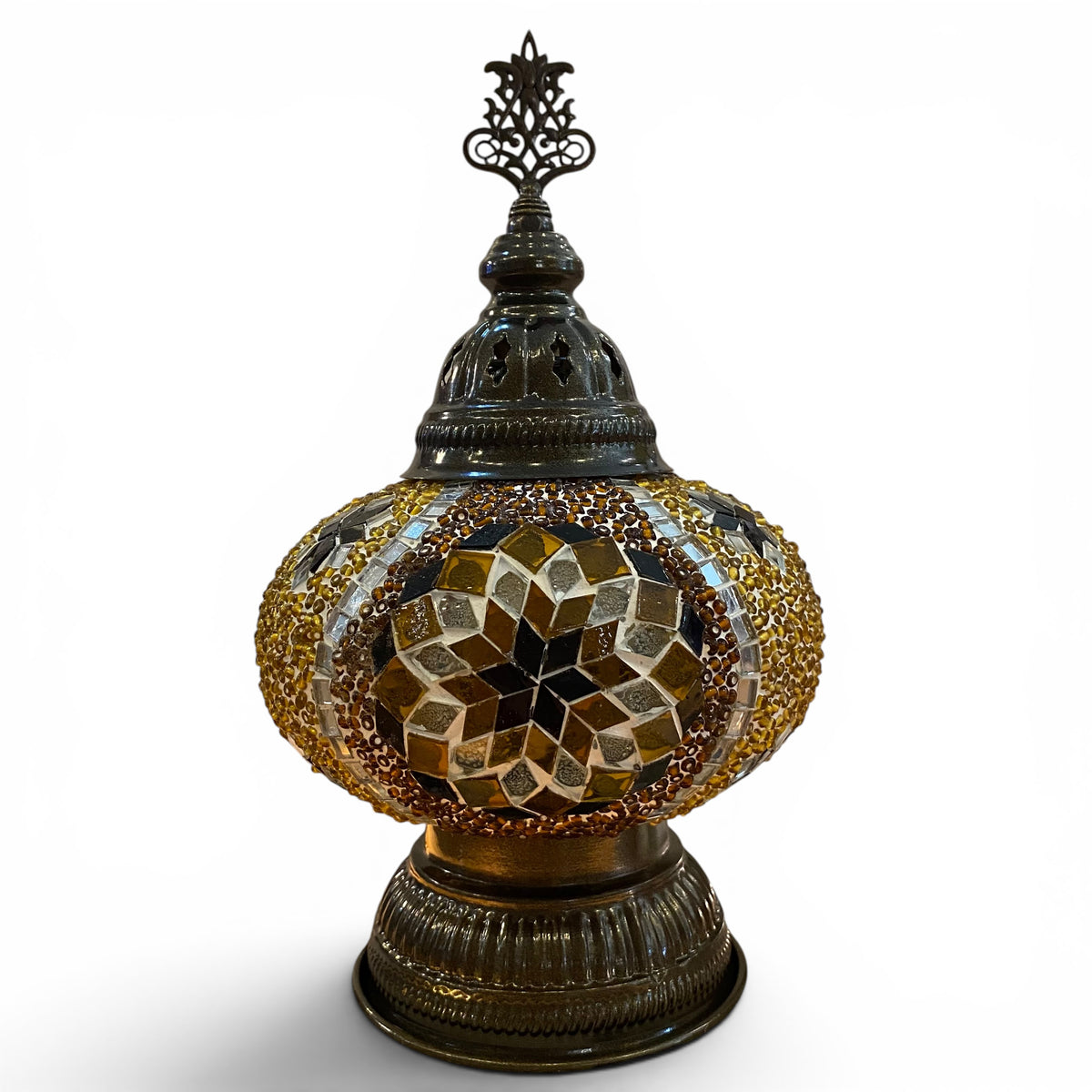 7” Turkish Table Lamp Brown