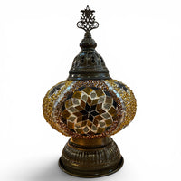 7” Turkish Table Lamp Brown