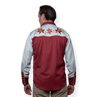 Men’s Scully Two-Tone Embroidered Snap Shirt