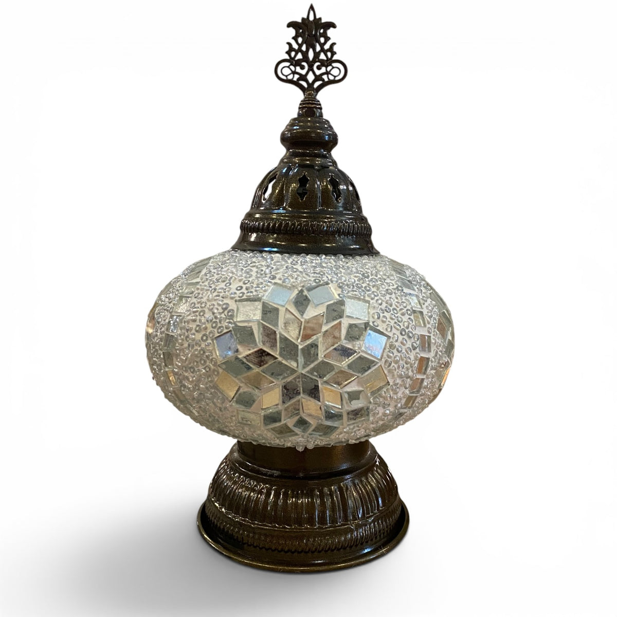 7” Turkish Table Lamp White