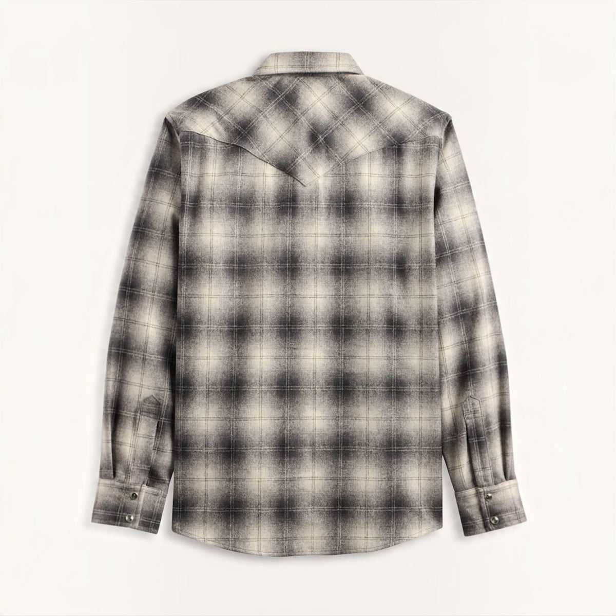 Men’s Pendleton Plaid Snap-Front Western Canyon Shirt - Charcoal Ombré