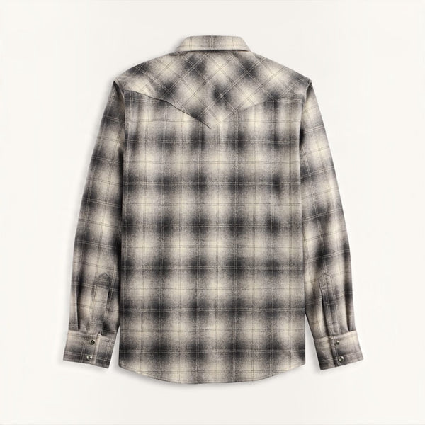 Men’s Pendleton Plaid Snap-Front Western Canyon Shirt - Charcoal Ombré