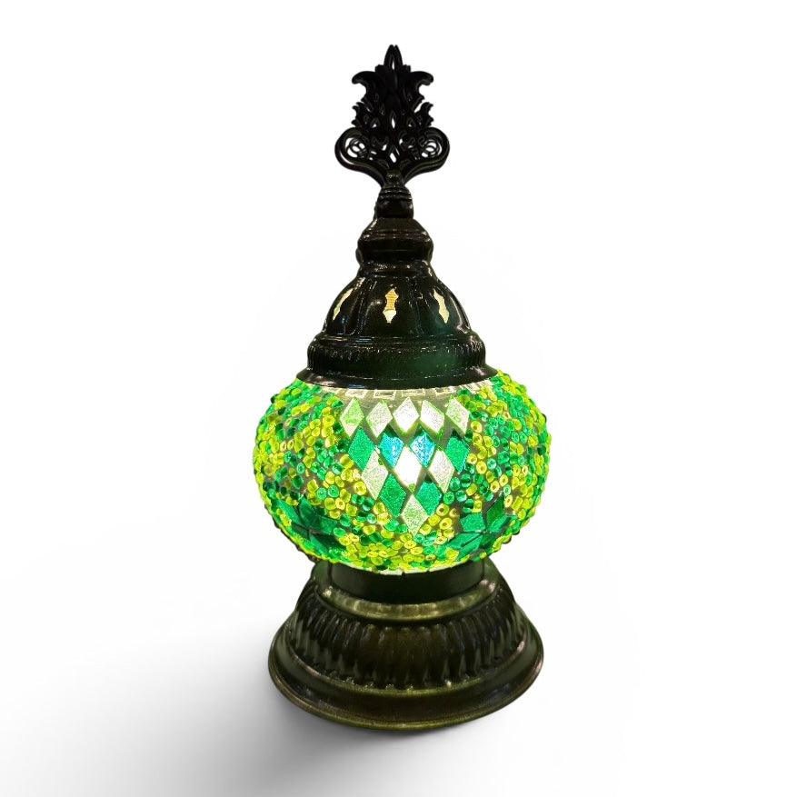 3” Turkish Table Lamp Green