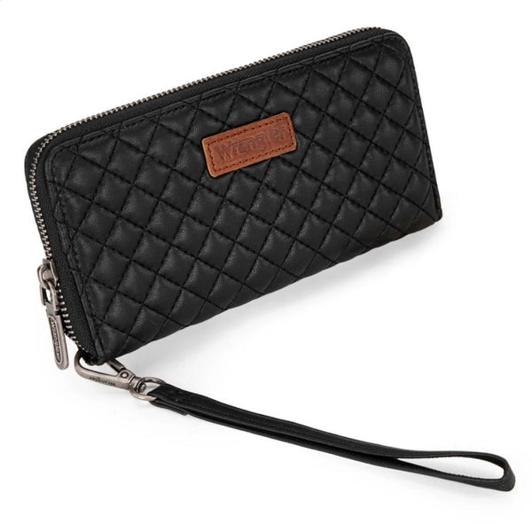Wrangler Quilted Design RFID Wallet /Wristlet