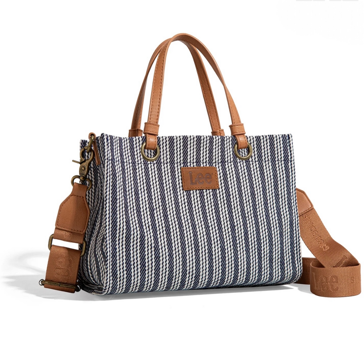 LEE Striped Canvas Carry-All Tote Bag