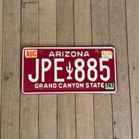 Arizona License Plate- Red