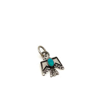 Mini Thunderbird Necklace Sterling Silver With Turquoise