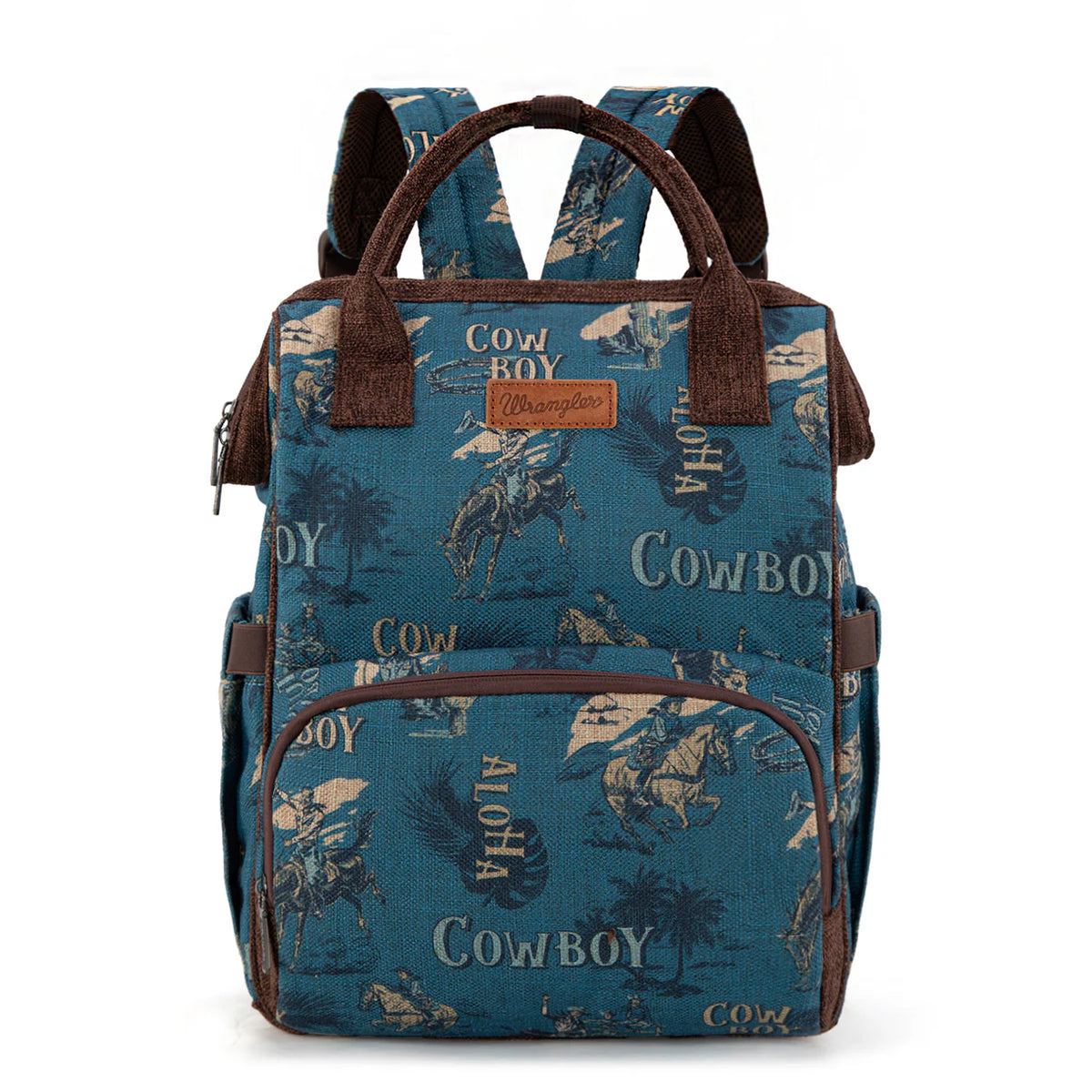 Wrangler Vintage Retro Cowboy Cool Print Backpack Jean