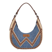 Wrangler Contrast Stitch Chevron Hobo Shoulder Bag