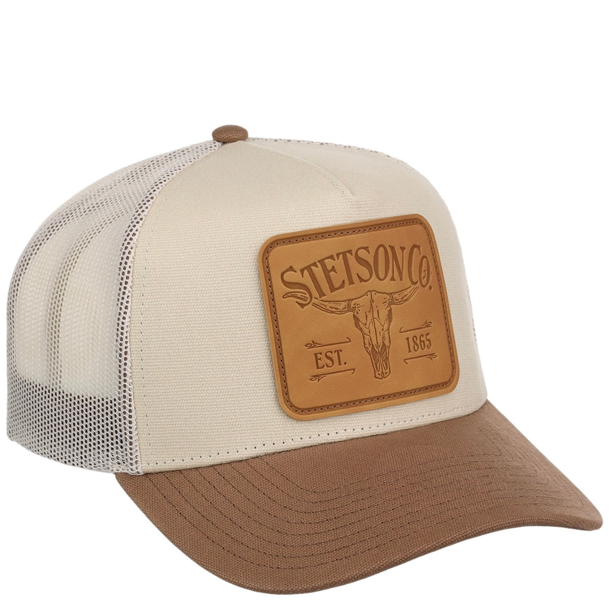 Stetson Leather Patch Trucker Cap