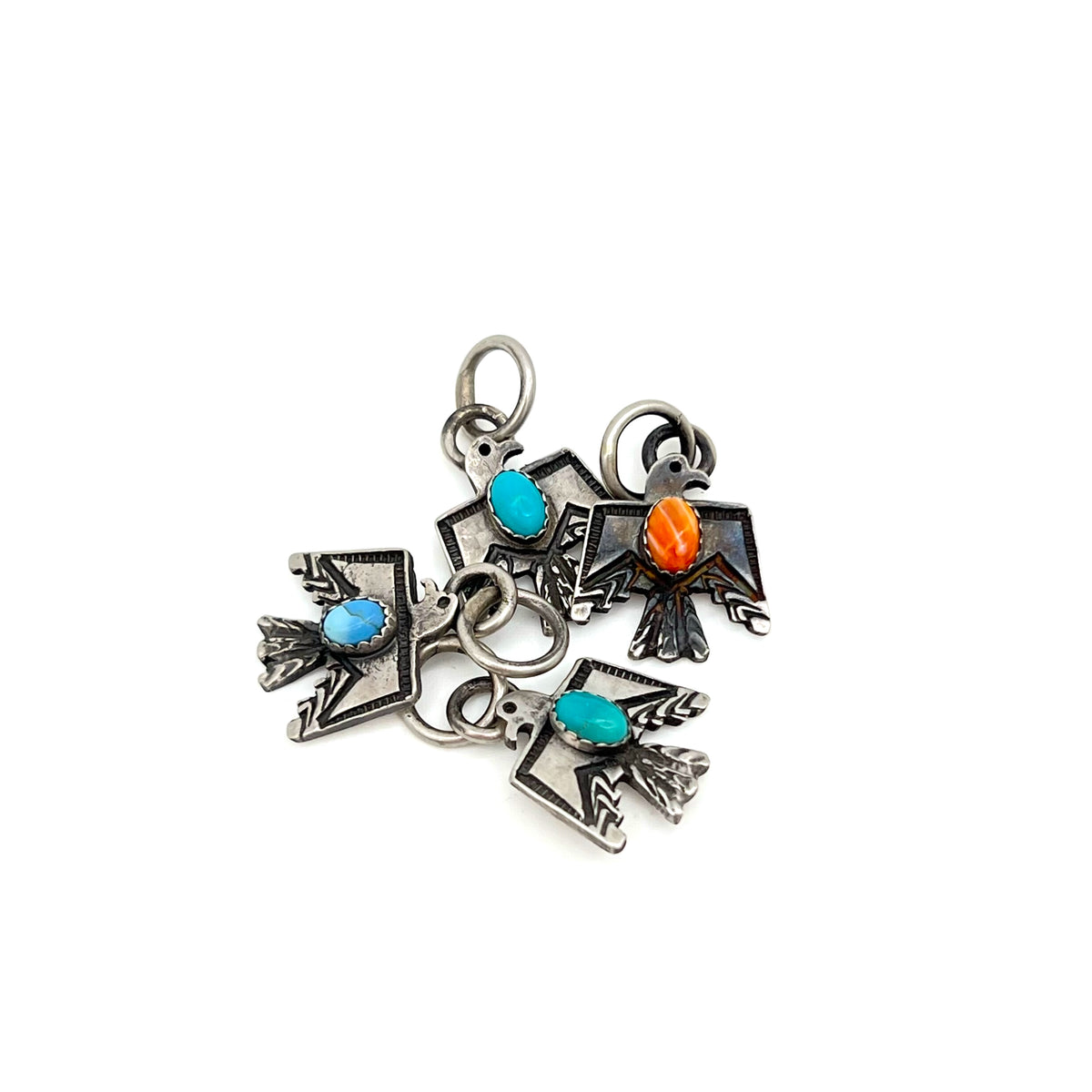 Mini Thunderbird Necklace Sterling Silver With Turquoise