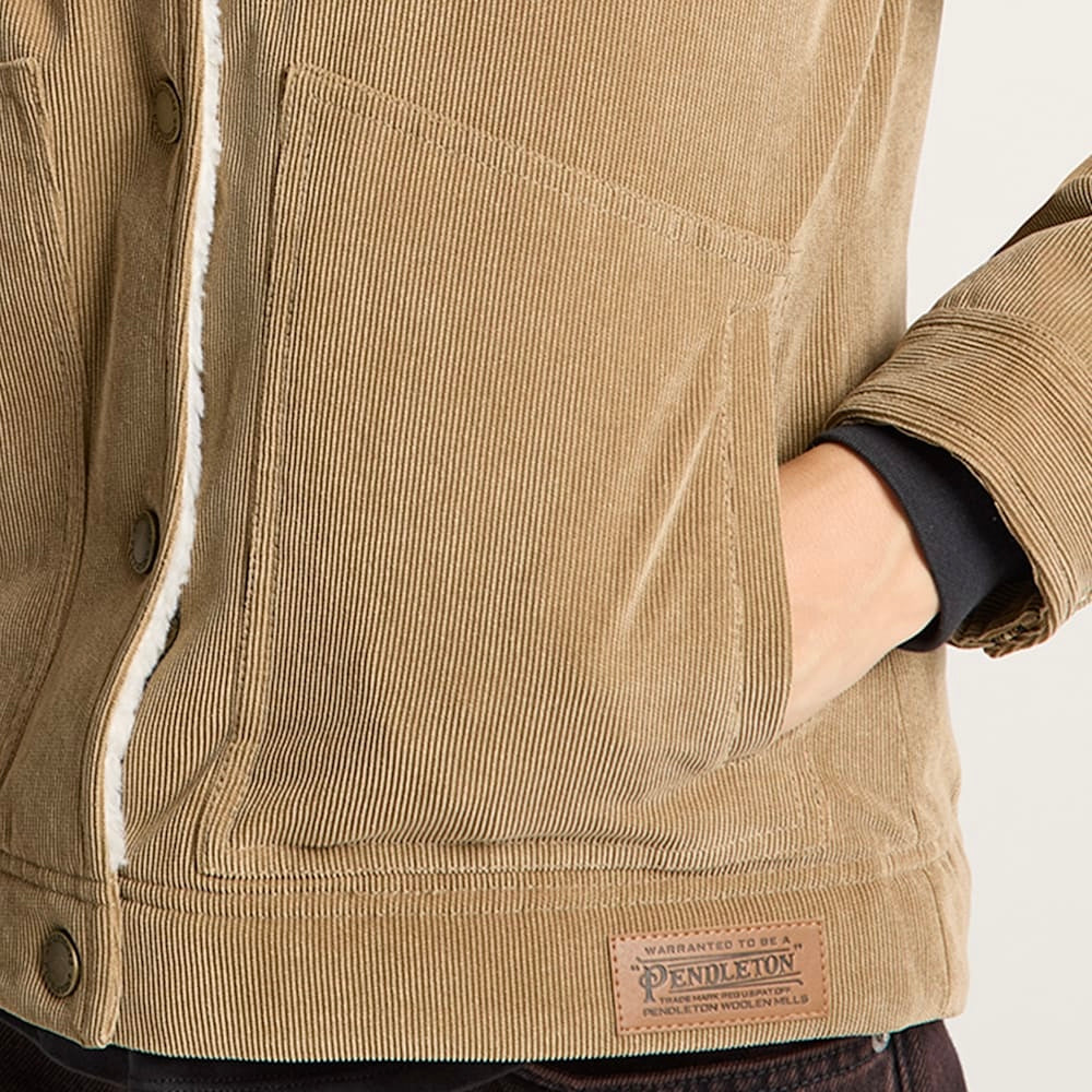 WOMEN'S PENDLETON WIND RIVER CORDUROY TRUCKER JACKET-OLD OAK