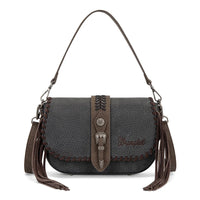 Wrangler Braided Tassel Saddle Crossbody Bag