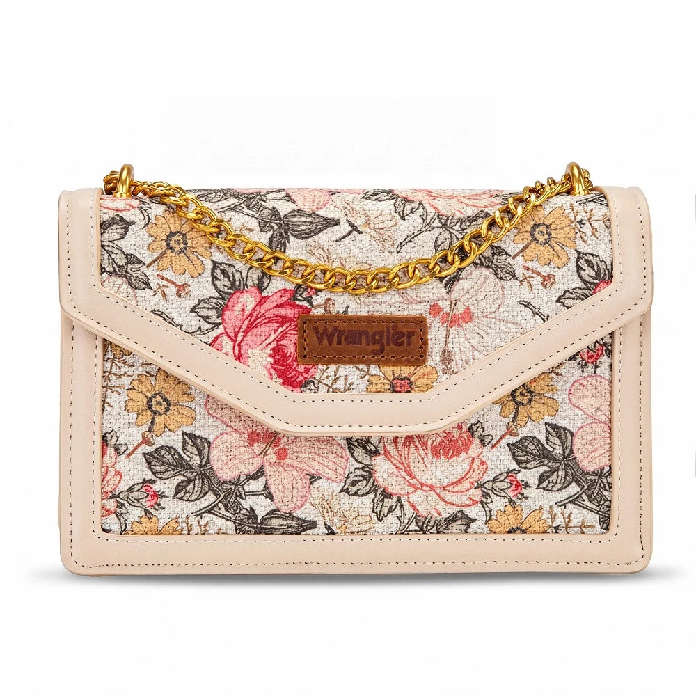 Wrangler Floral Print Chain Crossbody Bag