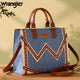 Wrangler Contrast Stitch Chevron Hobo Tote Bag