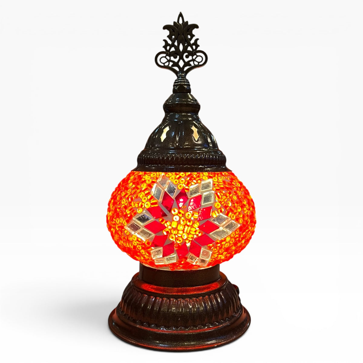 3” Turkish Table Lamp Red