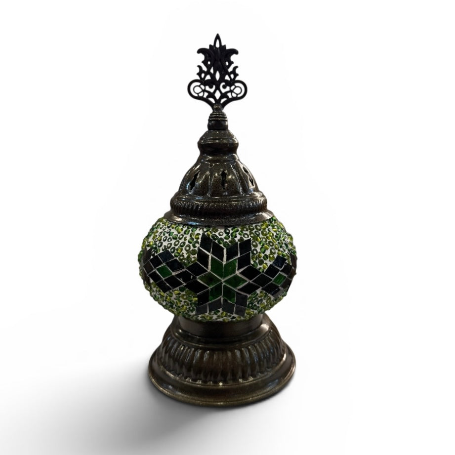 3” Turkish Table Lamp Green