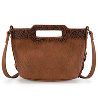 Genuine Cowhide Top Handle Fringe Crossbody