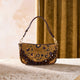 Wrangler Leopard Print Canvas Shoulder Bag with Chain Strap