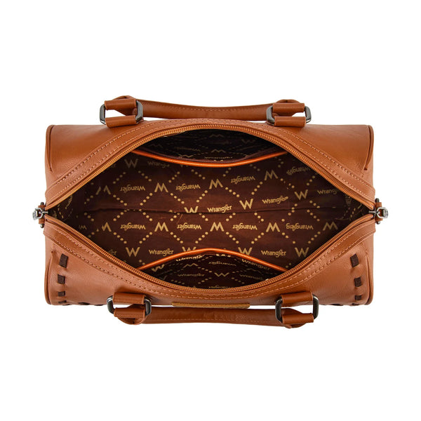 Wrangler Stitch Detail Classic Barrel Satchel/Crossbody Bag