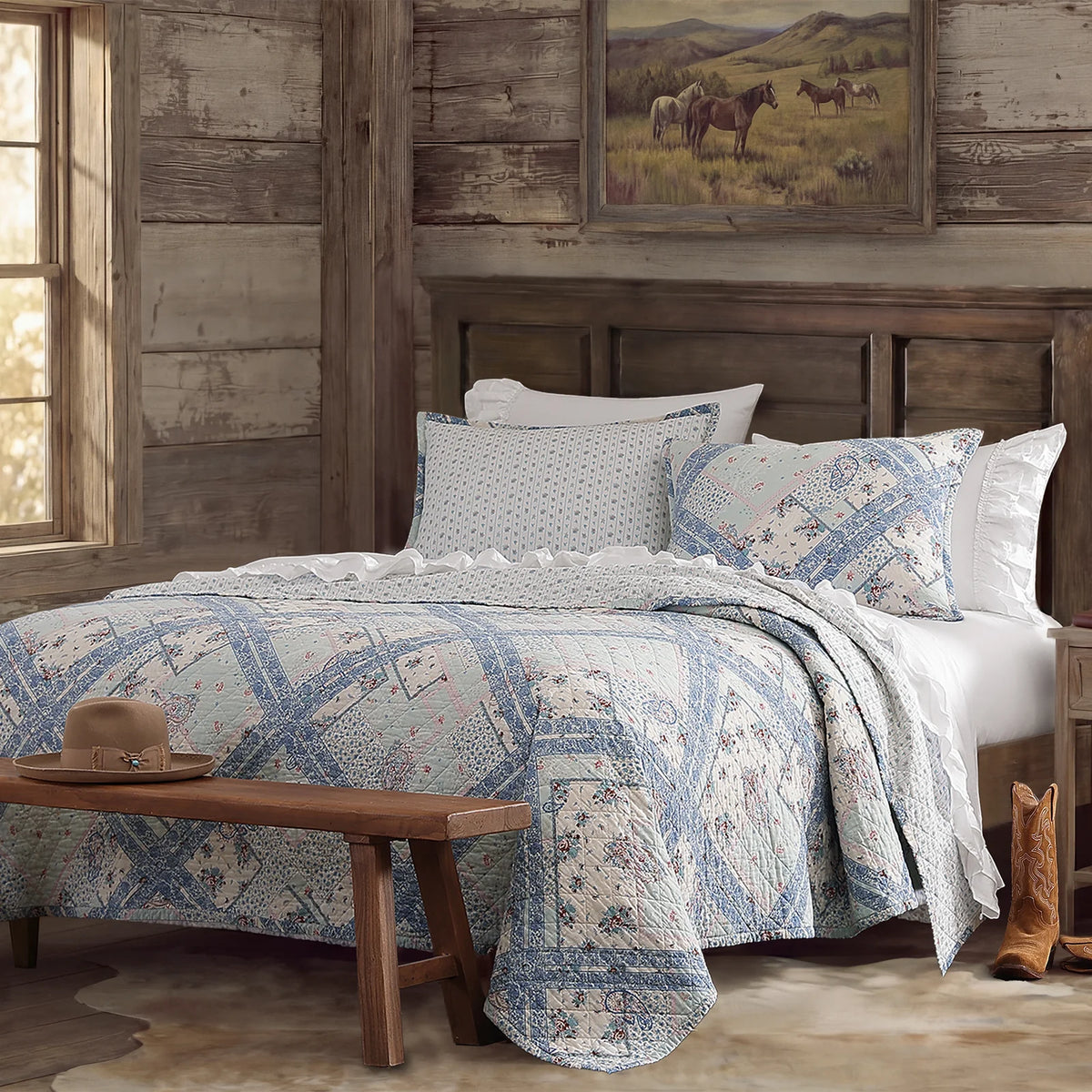 Mirabelle Patchwork Prairie Quilt Set